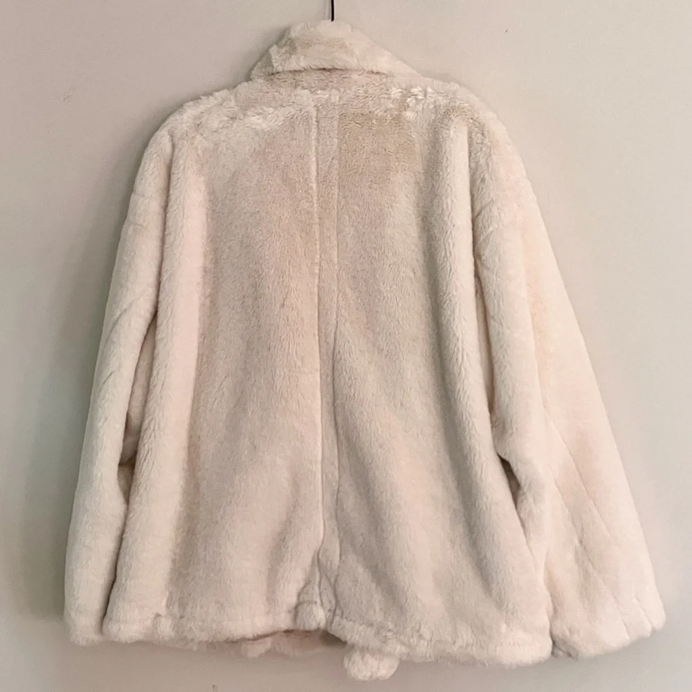 Stand Studio White Faux Fur Jacket EU42 8 10 12 Large - Picture 3 of 8